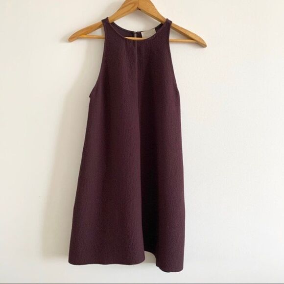 Aritzia Wilfred HIGH QUALITY Trompette Purple Halter Sleeveless Mini Dress - Picture 3 of 15